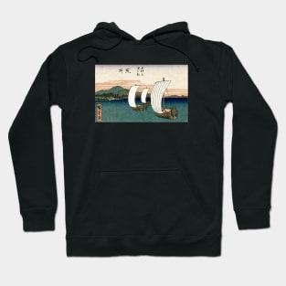 19th C. Japanese Ships on Lake Hamana Hoodie